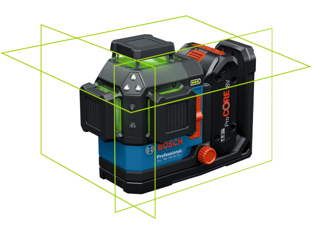 Linijski laser Bosch GLL 18V-120-33 CG v L-BOXX, 0601065100